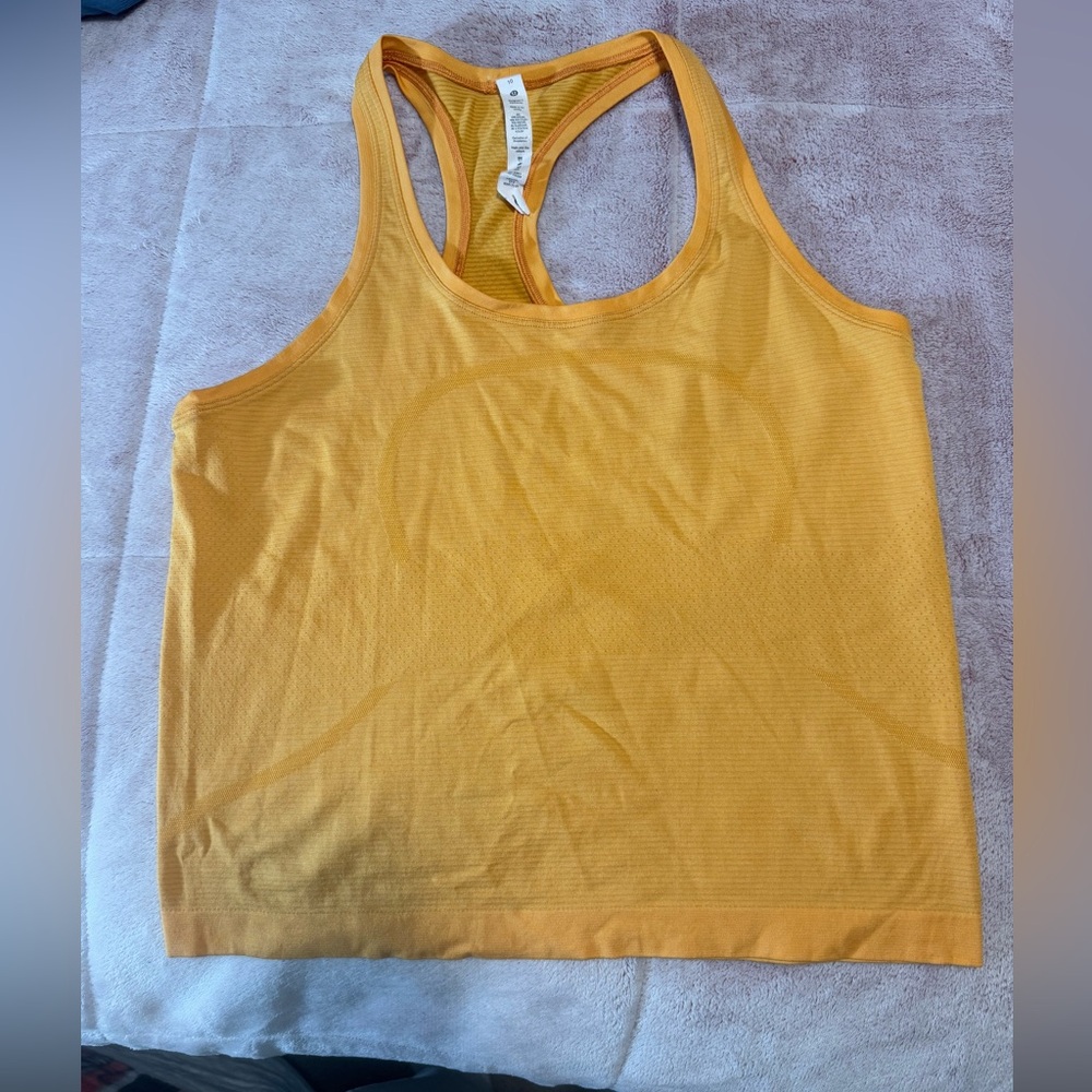 Lululemon swiftly tech tank top, race length, size 10